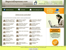 Tablet Screenshot of negocioempresas.com